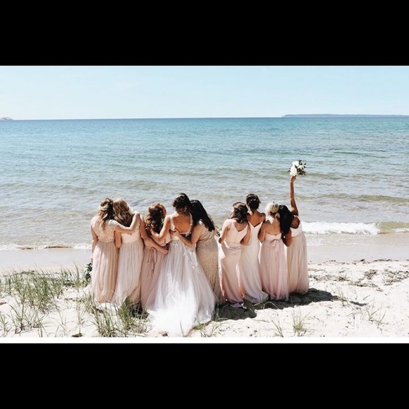 BHDLN X Anthropologie Blaise Sequined -blush pink - Picture 5 of 7